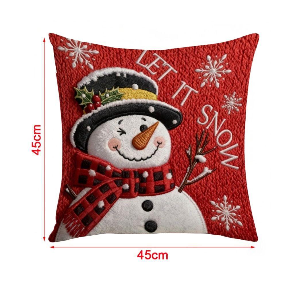 Machine Washable Christmas Pillow Covers 45x45 cm Square Pillow Case  Holiday Season