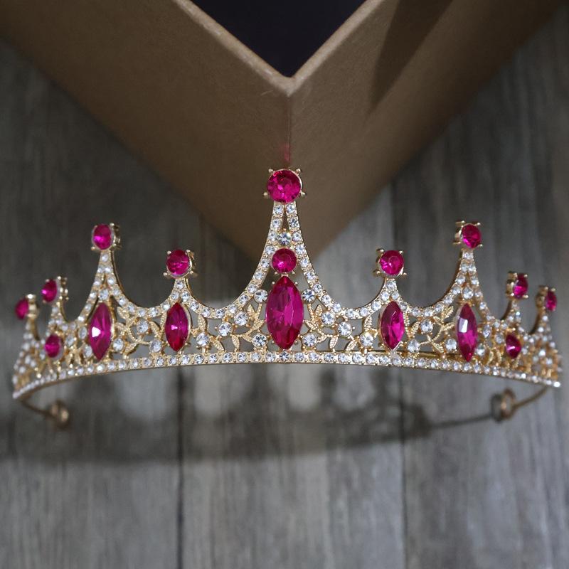 Europäische und amerikanische Brautkrone Tiara Haarschmuck Strass Mode Königin Hochzeitsaccessoires Prinzessin Ball Krone Stirnband