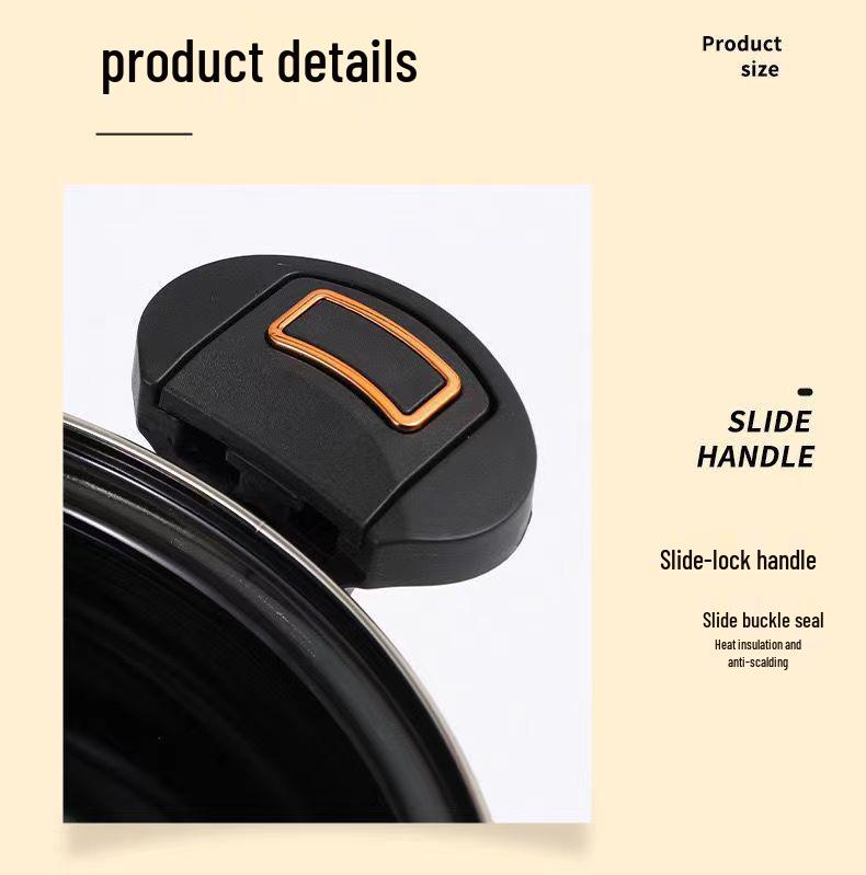 Olla a Presión y Wok de Esmalte Antiadherente de 8L - Olla para Estofado Multifuncional de Gran Capacidad