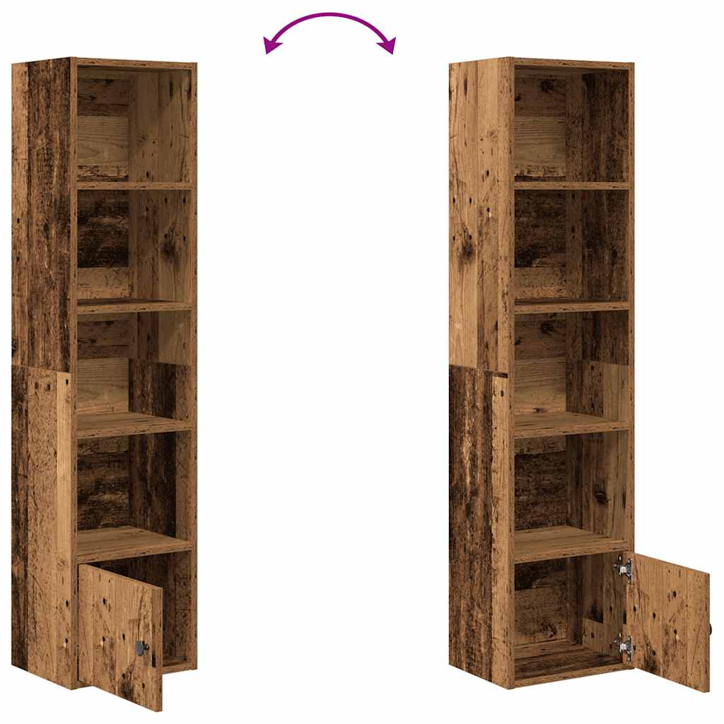 Vidaxl Regał, Stare Drewno, 31X24X127 Cm, Materiał Drewnopochodny