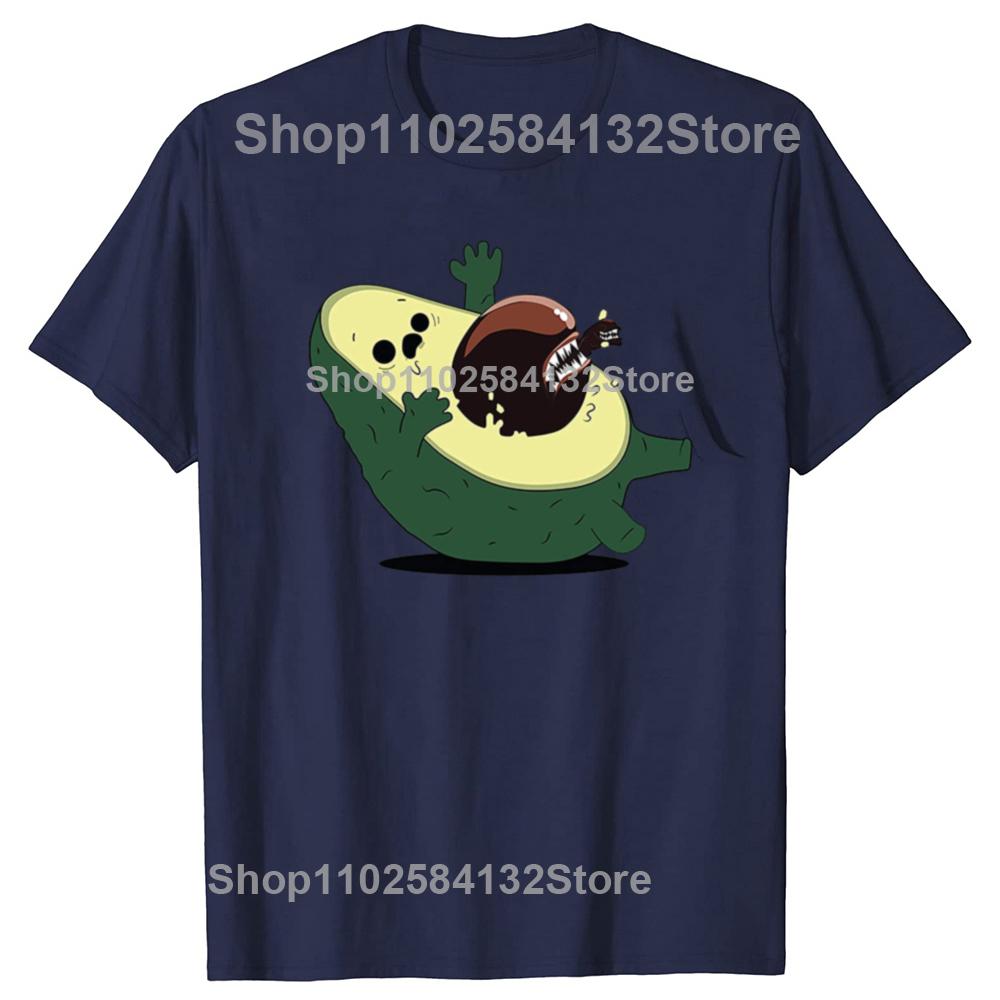 

Funny Avocado Alien T Shirts Graphic Cotton Streetwear Short Sleeve Birthday Gifts Summer Style Vegan Tshirt Unisexs Clothing S