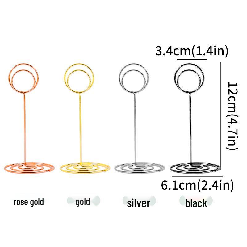 Gold Peacock Round Metal Memo Clip & Photo Holder