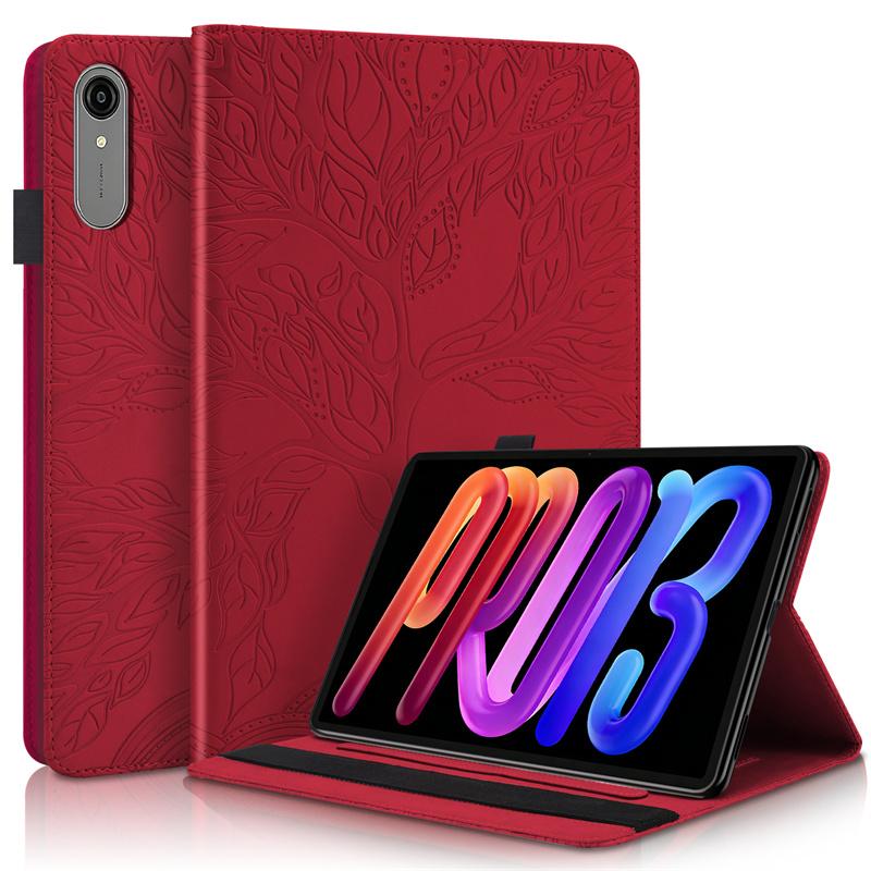 For Lenovo Idea Tab Pro Gen 2 Case TB390FU Embossed Tree PU Leather Wallet Flip Cover for Funda Idea Tab Pro Gen 2 13 Inch Case