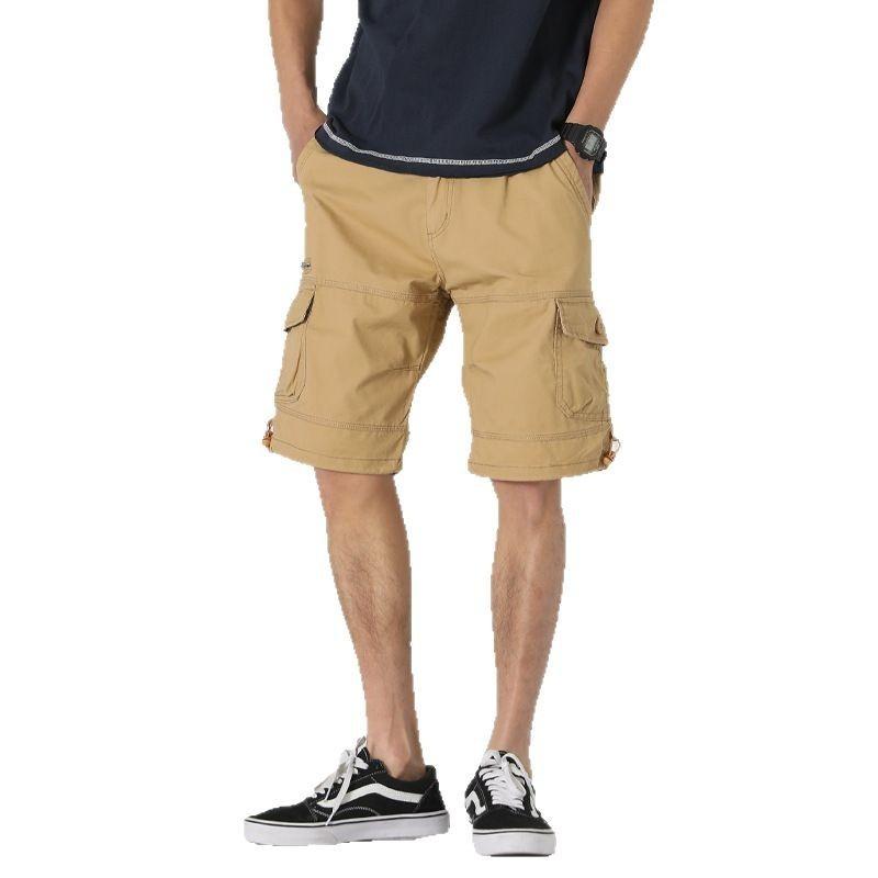 Men Summer Cargo Shorts With Multiple Pockets And Zipper For Casual Urban Style
