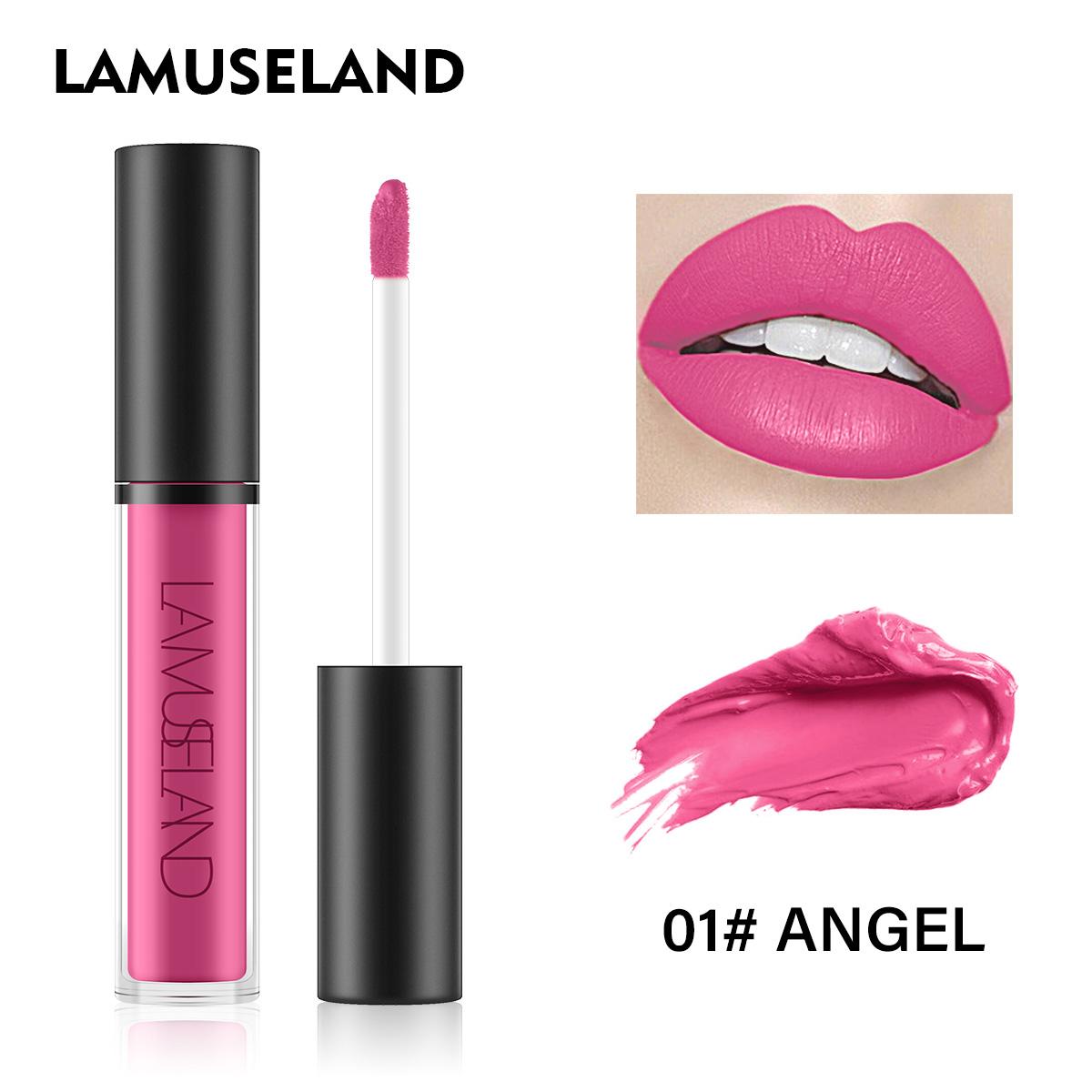 LAMUSELAND 12 цветов водостойкий стойкий блеск для губ матовая жидкая помада 4 г