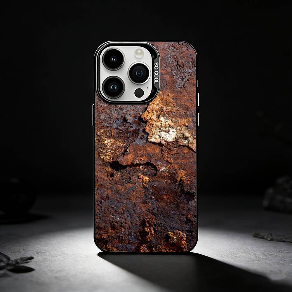 Retro Industrial Style Rusty walls Phone Case For iPhone 17,16,15,14,13,12,11 Plus,Pro Max,XS,Colored silver phone case iPhone14Plus