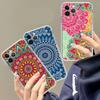 Mandala Painting For iPhone 11 12 13 14 15 16 17 Pro Max Plus 13 Mini Silicone Soft Transparent Back