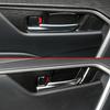 Black Brushed 5PCS Inner Door Handel Bowl Cover Trim for Toyota RAV4 2019-2024