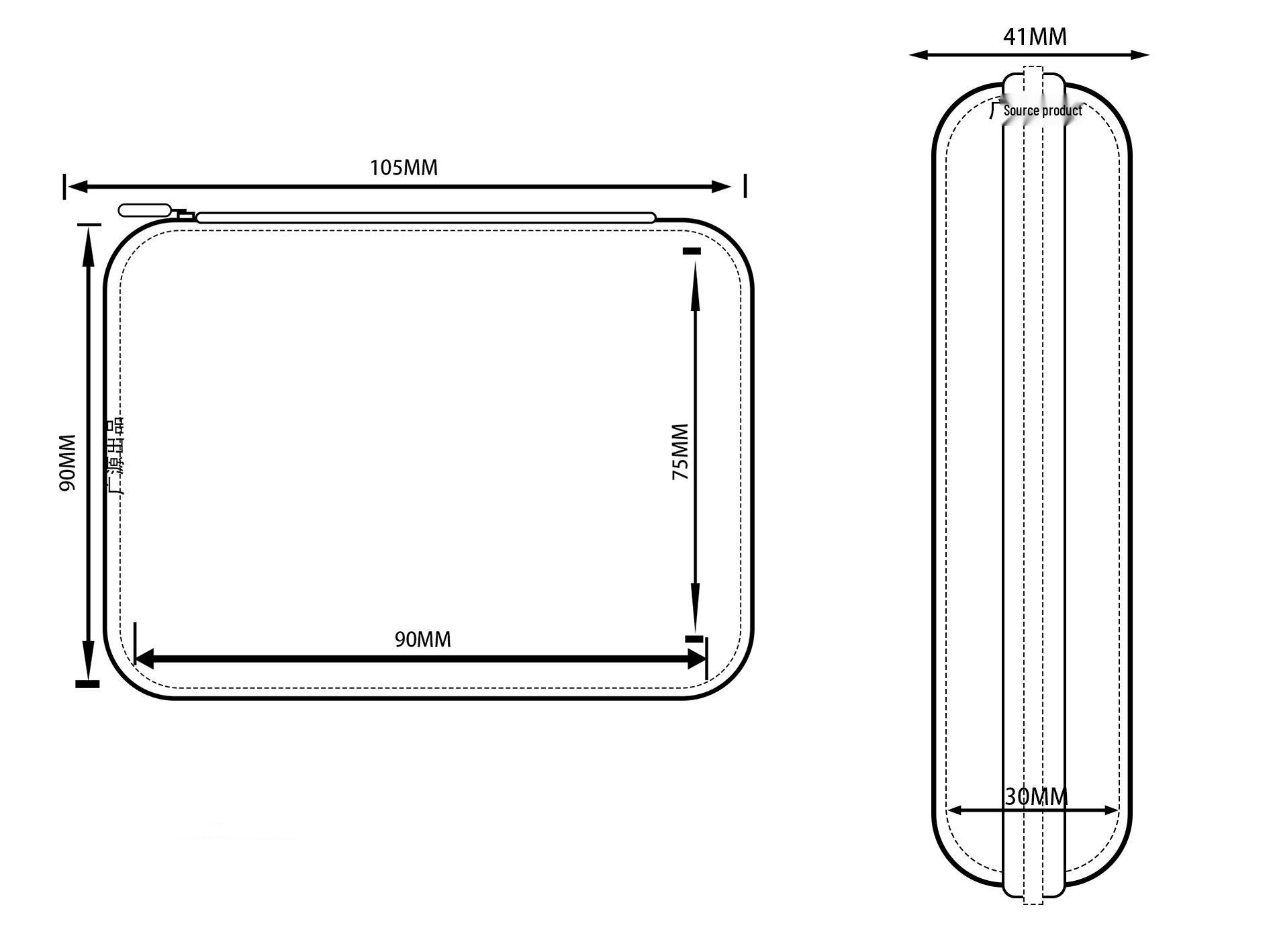 

Квадратная сумка из ЭВА: Портативное, пыленепроницаемое хранилище для Bluetooth-гарнитуры и аксессуаров с универсальной молнией.