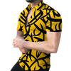 Men's Striped Printed Short Sleeve Shirt, Fashionable and Casual Loose Shirt