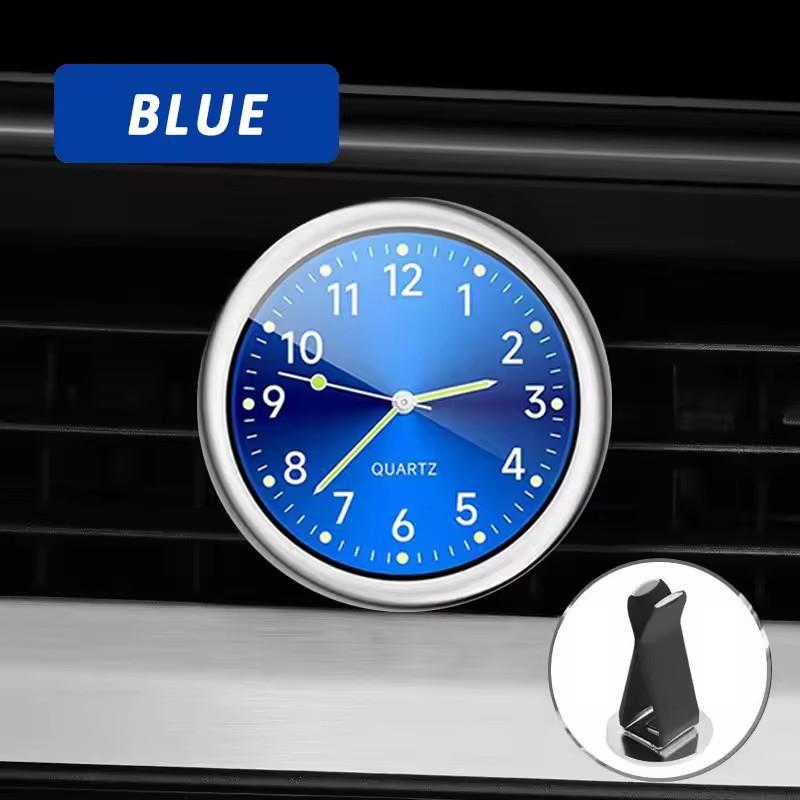 40mm Mini Car Clock Luminous Automobiles Internal Stick-On Digital Watch  Mechanics Quartz Clocks Ornament Car Interior Decor
