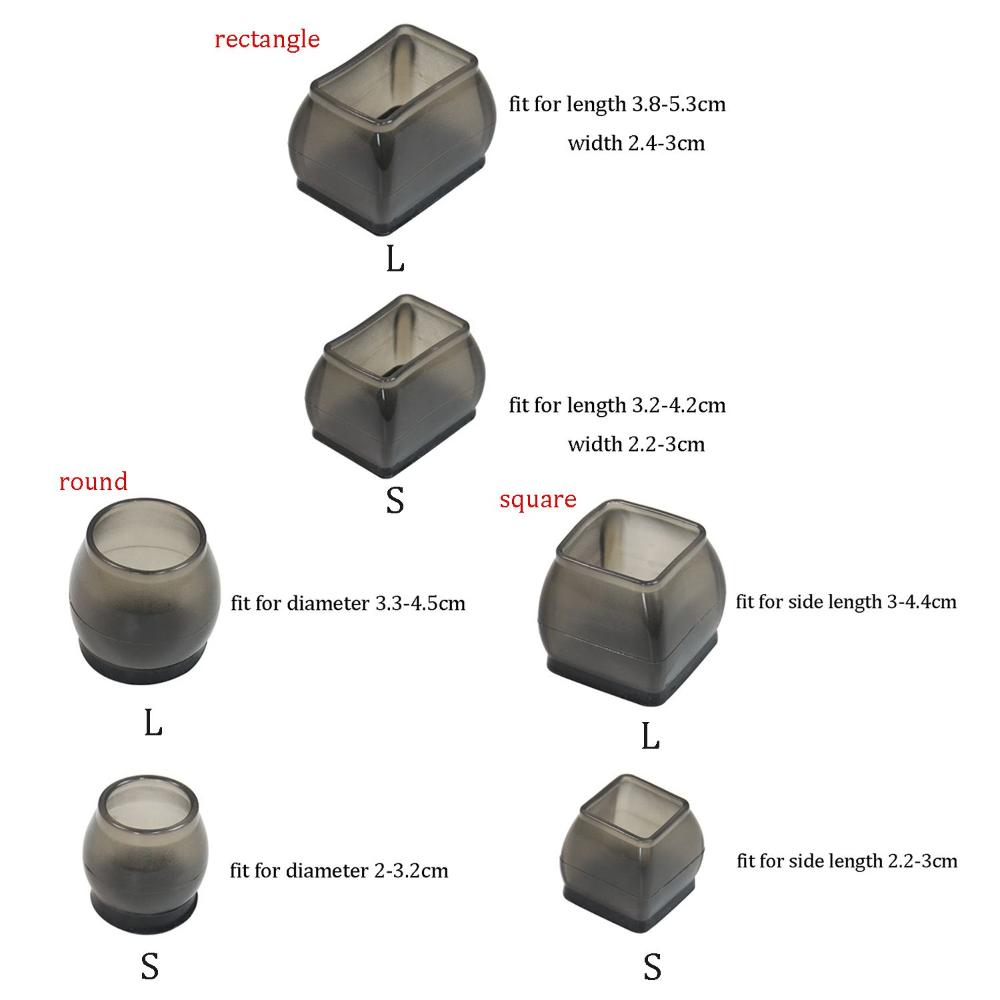 Material TPR Mat Reduce Zgomotul Capace Picioare Scaun Decor Acasă Tampoane Picioare Mobilier Husă Protectoare Pardoseală