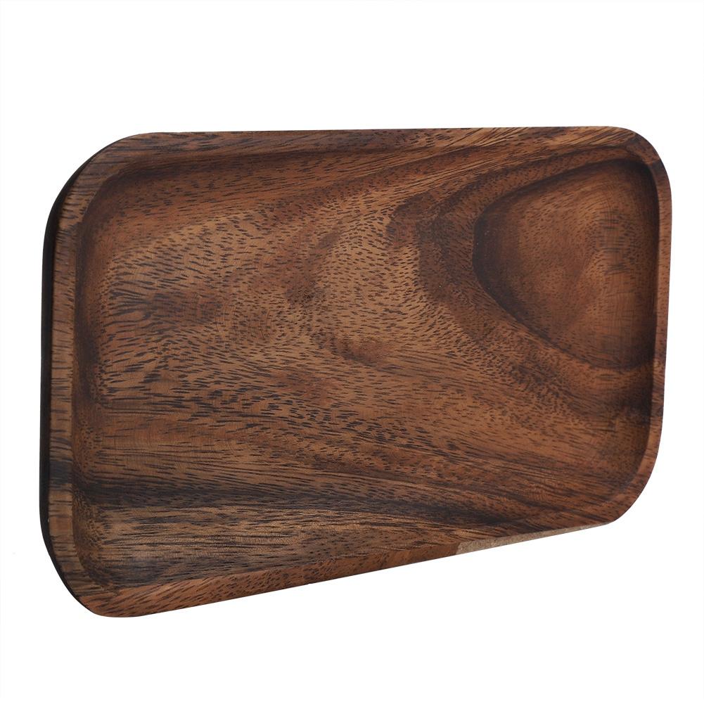 Elegante Sushi-Tablett Snacks Salat Desserts Holz Servierplatte für Zuhause Restaurant 25*12.5*2cm