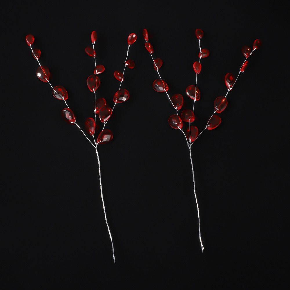 50 STÜCKE Braut Tiara Kristall Knospenzweige Hochzeitsfeier Kristallblume Künstlicher Strauß Weiß