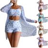 Women's Sexy Split Print Swimsuit Long Skirt Set (3 Sets)