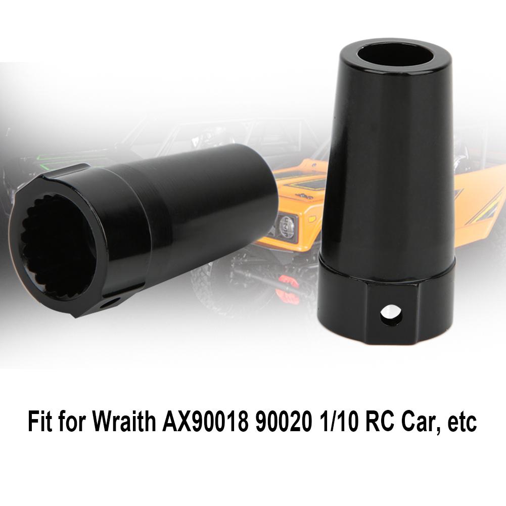 2pcs Aluminum Alloy Rear Axles Bushing Accessory Fit for Wraith AX90018 90020 1 10 RC CarBlack