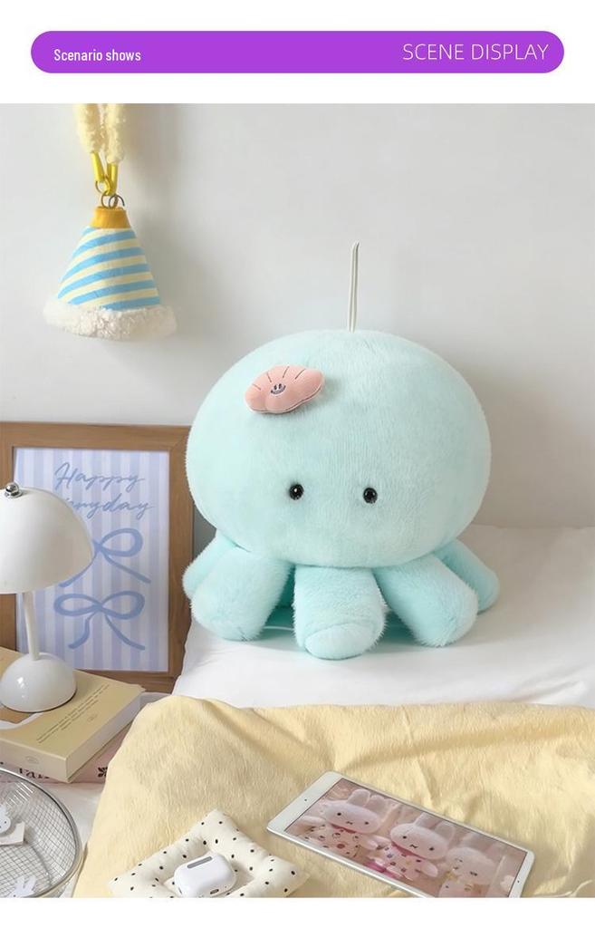 Super Soft Cloud Jellyfish Doll: Large Plush Octopus Pillow for Bedside Hugging
