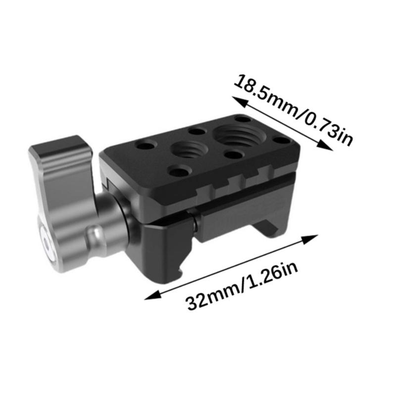 Clamp Quick Release Clamp with 1/4 3/8 Thread for Cold Shoe Support Camera Cage Locating Microphone Monitor Arm
