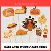 Thanksgiving Day Party Photo Props With Turkey Design For Festive Home Celebration Set