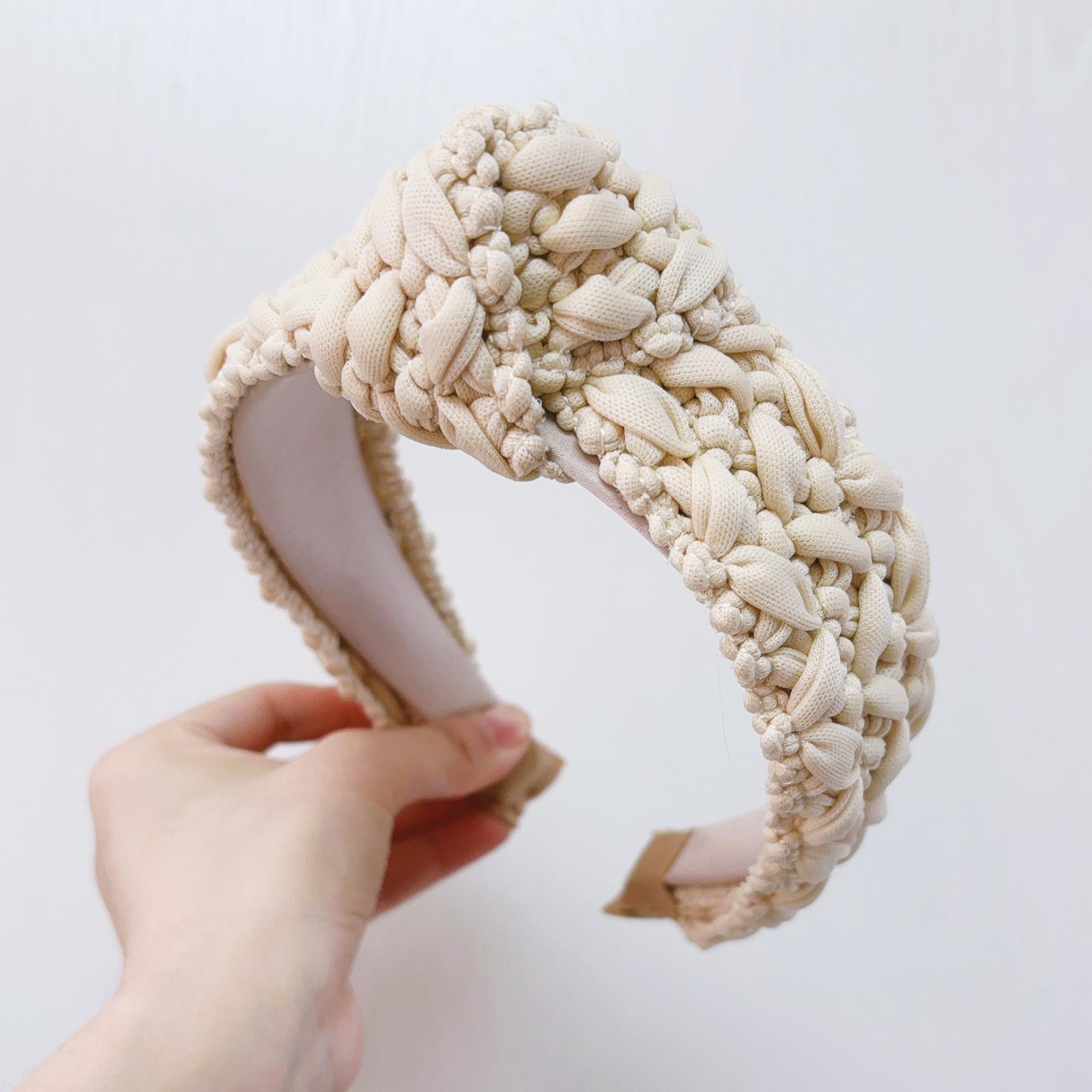 

PROLY Новая Модная Повязка На Голову Для Женщин Широкая Винтажная Повязка Для Волос Узел Посередине Плетеный Тюрбан Зимние Аксессуары Для Волос