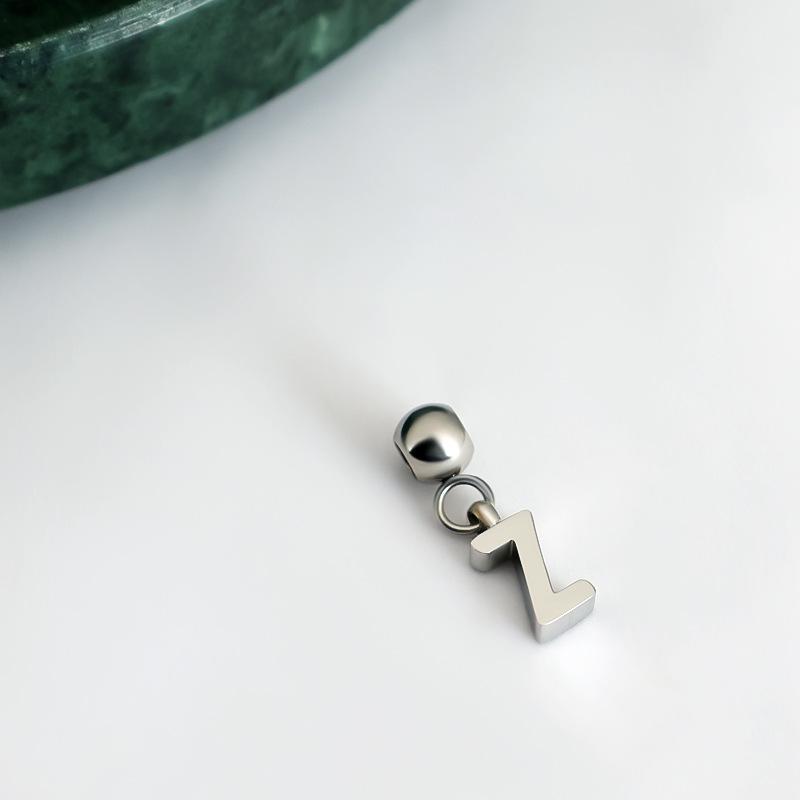 DIY Sliding Chain Alphabet Number Pendant Necklace Personalized Jewelry