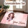 Custom Name Crystal Velvet Rug,Olivia Rodrigo Comfortable Anti Slip Floor Mat For Room Decoration