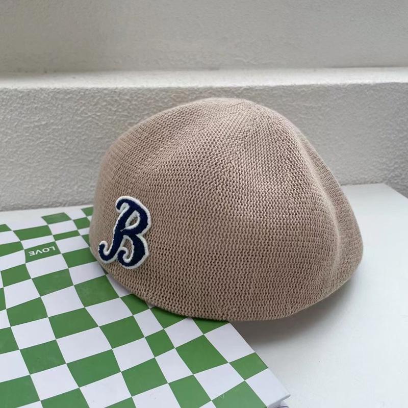 

Модная кепка с буквой B, которую можно носить задом наперед, маленькая беретка, универсальная, литературная, ретро, шляпа британского художника, женская Adult (56-58cm)