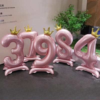 40 Inch Birthday Number Ballons New Girls Princess 10 TH Birthday Blue Crown Balloons Wedding Party Ballons Jumbo Number Balloon