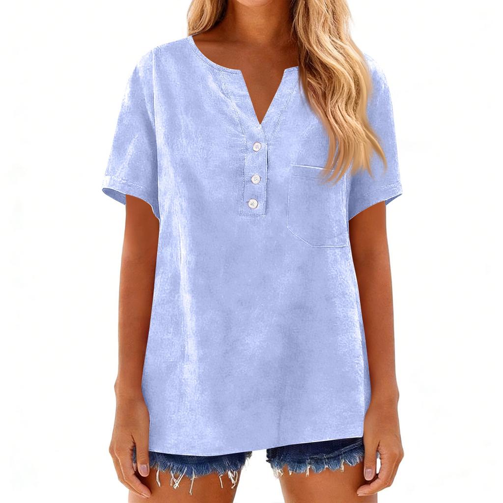 Women's Shirts Dressy Casual T-Shirts Short Sleeve Tunic Tops Basic Tees Pullover Work Blouses