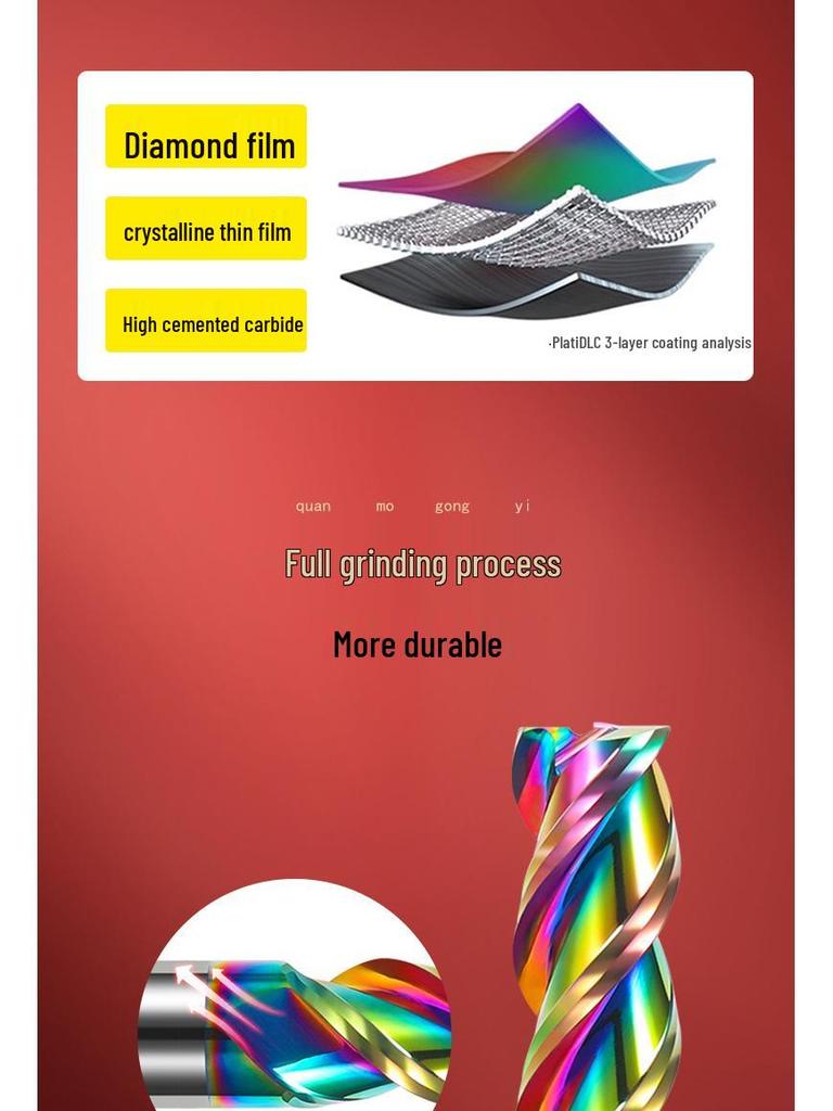 Tiangong 3-Blade 55° Carbide Aluminum Milling Cutter for CNC