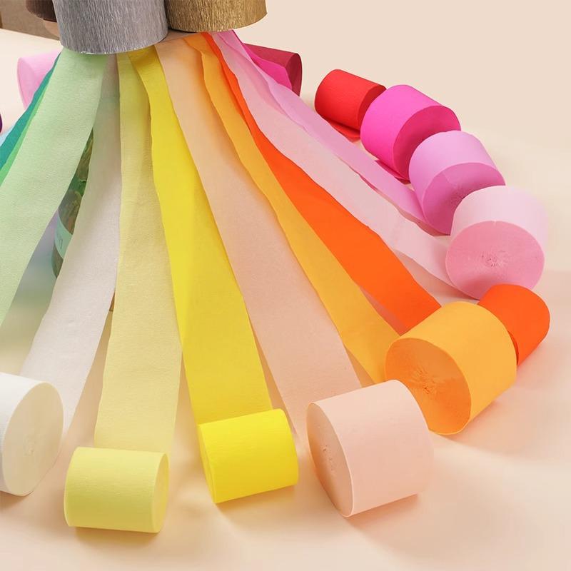 Colored Crepe Paper Fringed Latte Baby Children'S Birthday Party Background Wall Decoration Scene