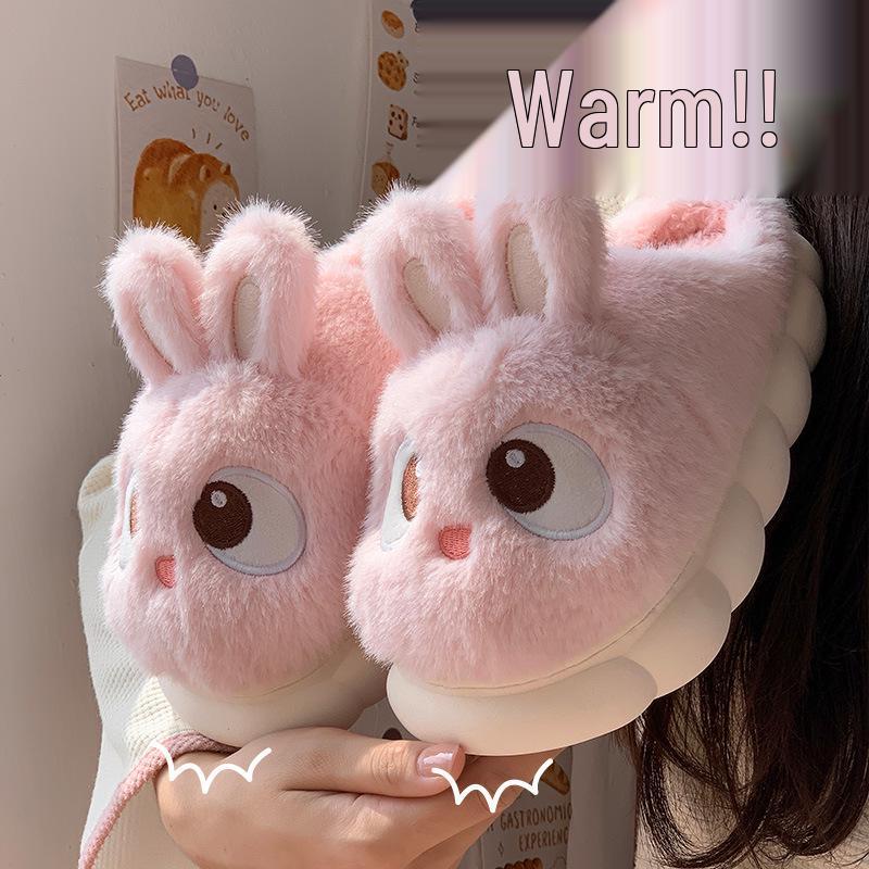 2025 New Furry Cotton Slippers: Non-slip, Warm & Cute for Women and Men - Perfect for Winter & Autumn