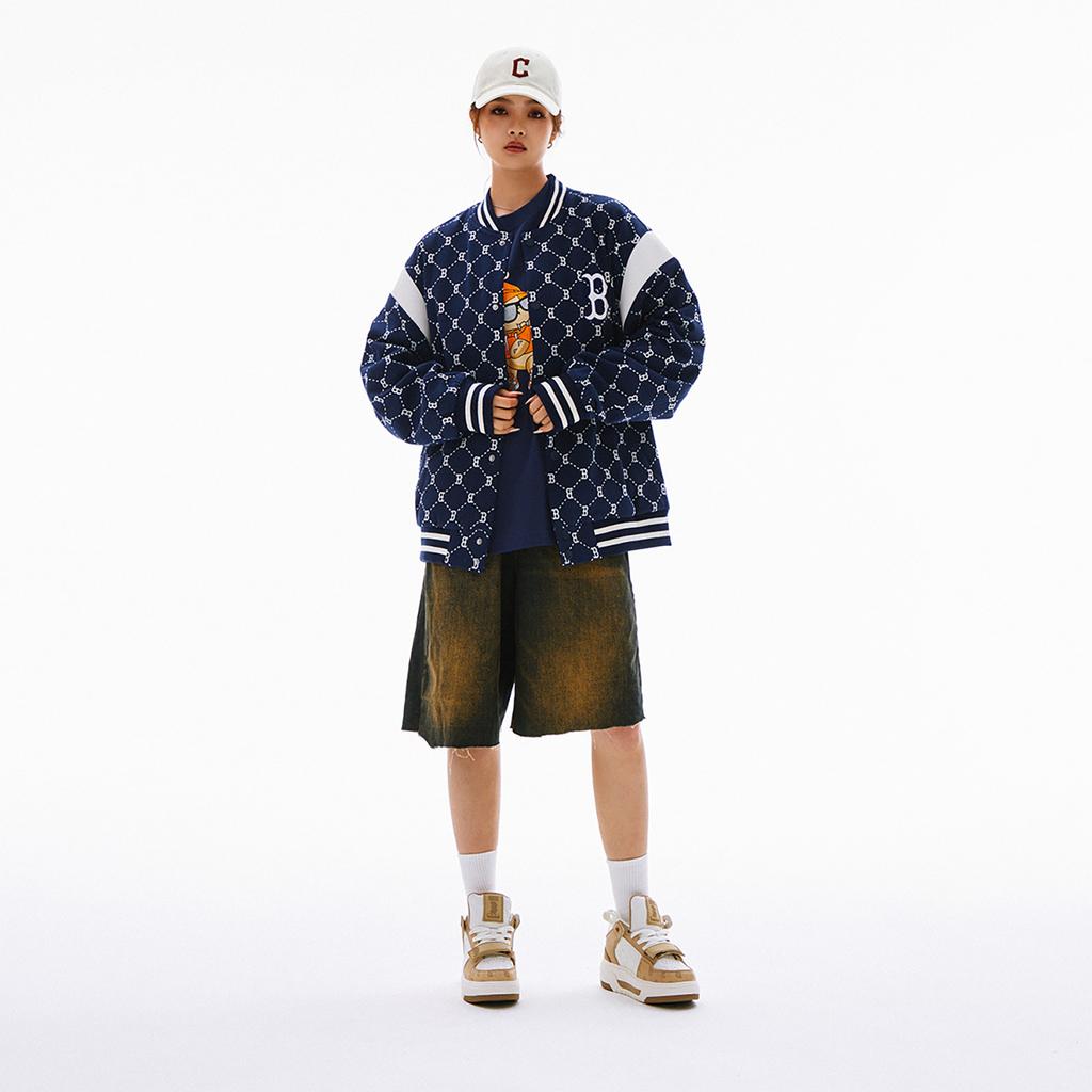 New MLB SS24 Baseball Jacket Unisex Navy Blue 3AJPM0641-43NYS