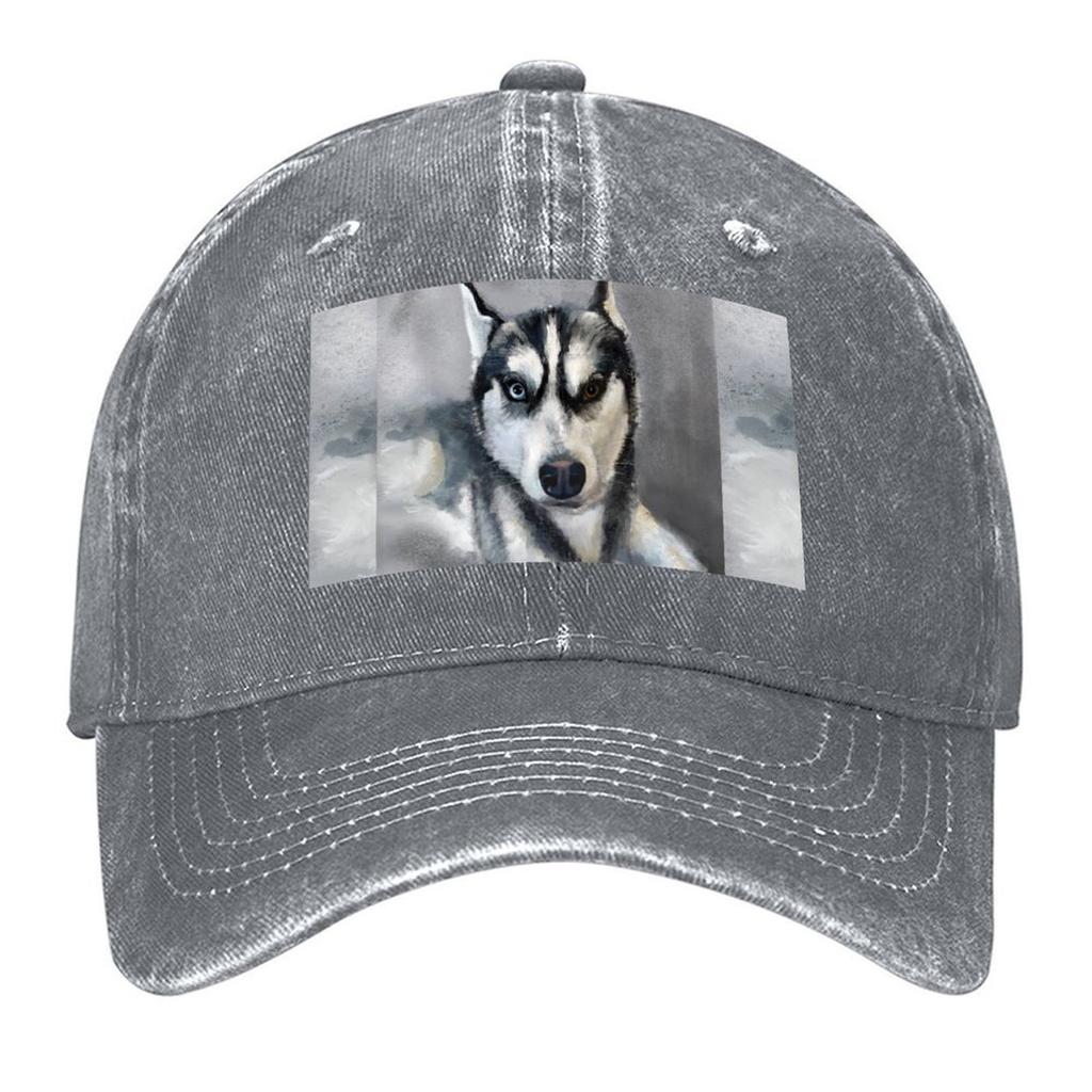 2026 Siberian Husky Hund Aquarell Kunst Baseballkappe Streetwear Sonnenschutzmütze Schiffermütze Für Männer Kindermütze Herren Golfbekleidung Damen