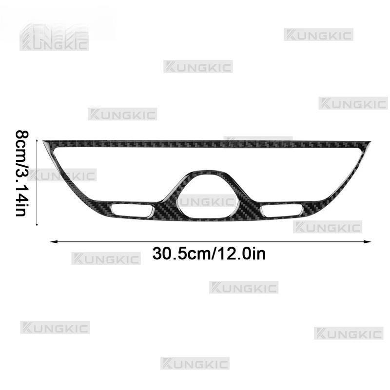 Real Soft Carbon Fiber Sticker For Opel Corsa E X15 2015 2016 2017 2018 2019 LHD RHD Car Central Air Outlet Frame Interior Trim.