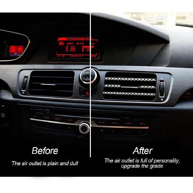 XINLIYA 20 PCS Car Air Conditioner Decoration Strip, DIY Air Vent Outlet Trim Strip Bendable Car Interior Accessories, Car Molding Strip for Most Air