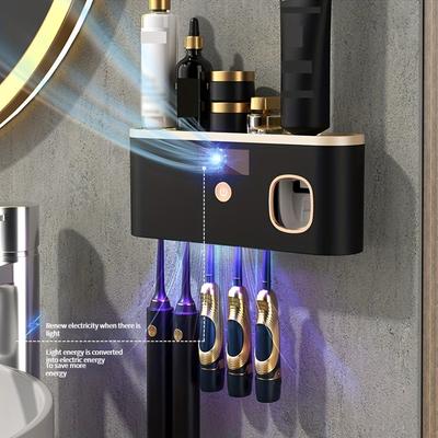 Intelligenter UV-Zahnbürstendesinfektionshalter, wandmontierter UV-Zahnbürstendesinfektionshalter, Badezimmer-Zahnbürstendesinfektionszubehör