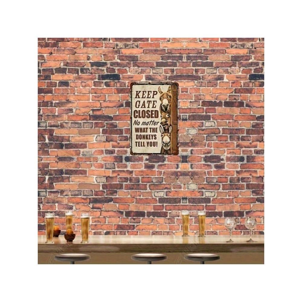 Retro Donkey Metal Wall Art Farmhouse Decor Sign