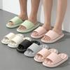 Unisex Colorful Flip Flops Door Slides Simple Super Light Fashion Soft Slippers Bathroom Elastic Shoes Beach EVA