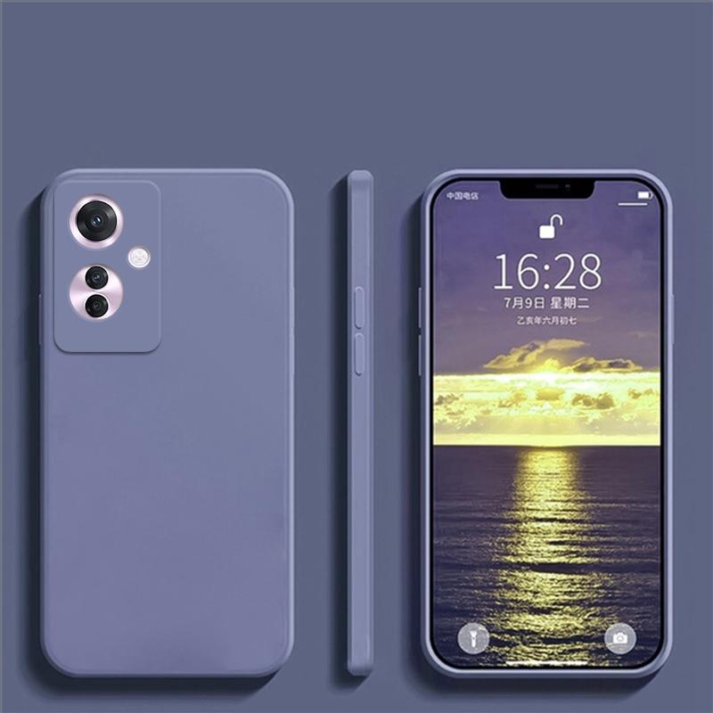 Para OPPO Reno 11 F Funda Reno 11F Cubierta Silicona Líquida Lisa Suave TPU Anti-caída Capa Protectora de Teléfono Cubierta Reno11 F Funda