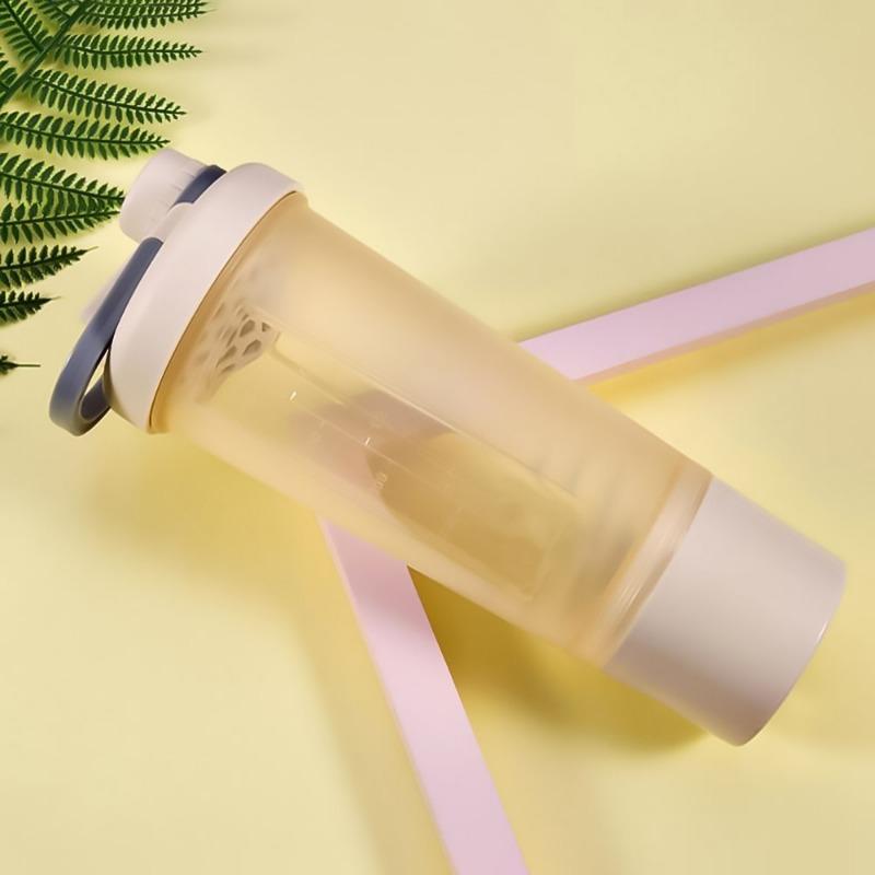 1pc 600ml Frosted Shake Cup Sports Bottle Outdoor Fitness Water Blender Bottle Protein Powder Portable Gym Training Drink