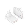 65W GaN Fast Charger Dual USB C Wall Charger PD Fast Charging Block for Phone Laptop Tablet