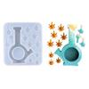 Keychain Pendant Silicone Mold Quicksand Casting Mold Maple Leaf Resin Shaker Mold Quicksand Pendant Epoxy Resin Mold
