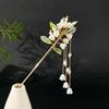 Vintage Tassel Alloy Wooden Hairpin for Women - Elegant Retro Updo Accessory
