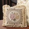 Exquisite French Lace Pillowcases Handcrafted Ethnic Embroidered Square Pillow Covers Premium Floral Fabric Cushion Covers