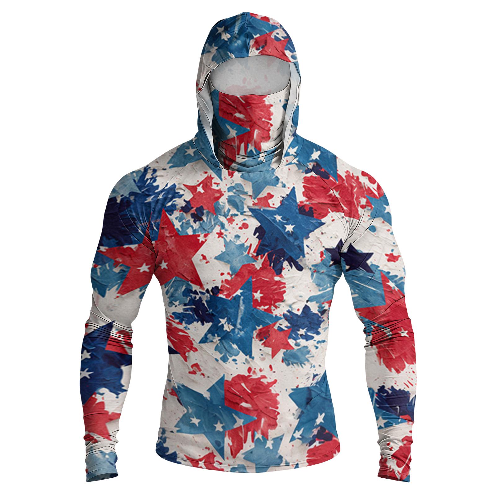 

Men s Casual Raglan Sleeve Hoodie Long Sleeve Sun Protection Shirt Lightweight Breathable Fabric with Graphic Print for Outdoor Sports L