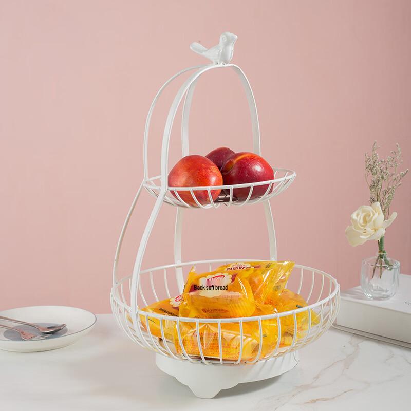 ZISIZ Modern Birdcage 2-Tier Fruit Basket