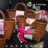38th Festival Goddess Gift Set: High-End Bamboo Basket Souvenir for Employees