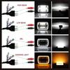 Amber DRL Led Headlights Square Design Headlight Assembly Automotive Headlamp  Automotive Lighting