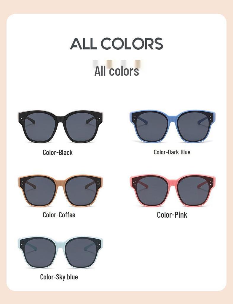 Dziecięce spolaryzowane okulary przeciwsłoneczne nakładane na okulary korekcyjne - Wiatrochronna ochrona oczu dla nastolatków